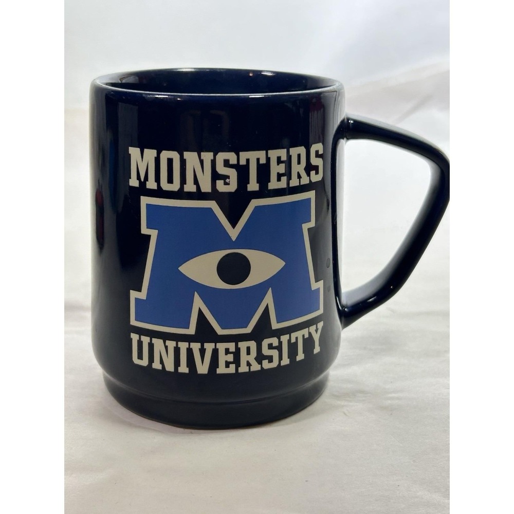VTG Disney Monsters University Two Sided Graphic Ceramic Mug Cup Excellent